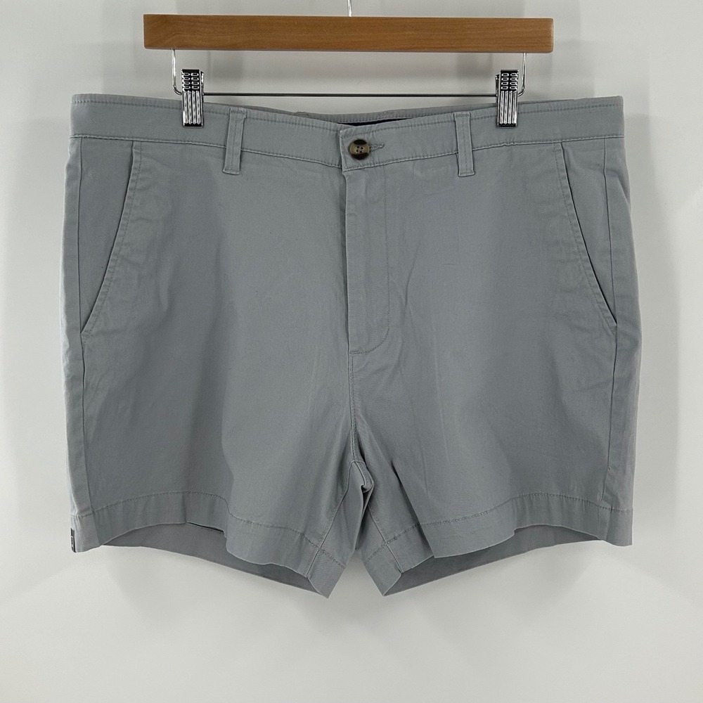 Crown & Ivy Mens Chino Shorts Size 38 Iron Grey Flat Front Twill New With Tags